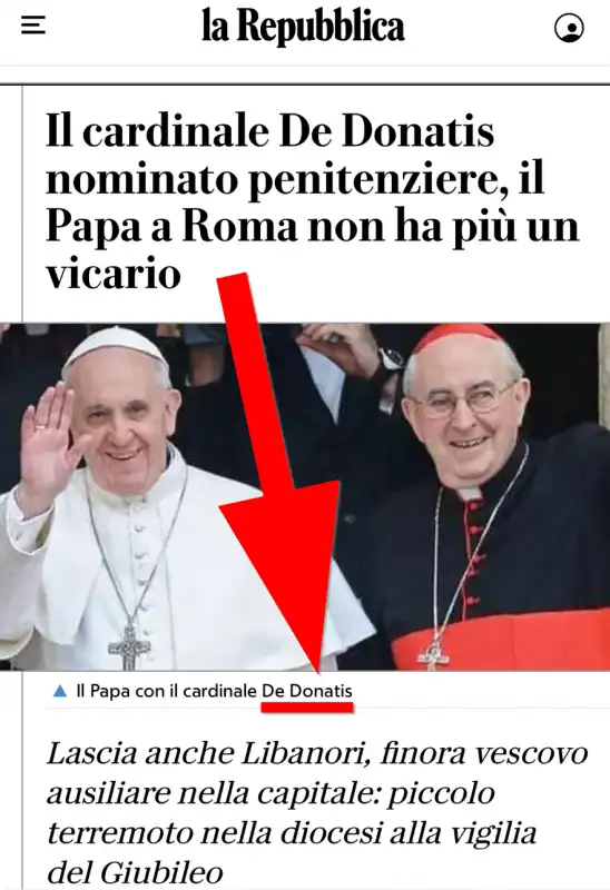 La Repubblica, Vallini scambiato per De Donatis