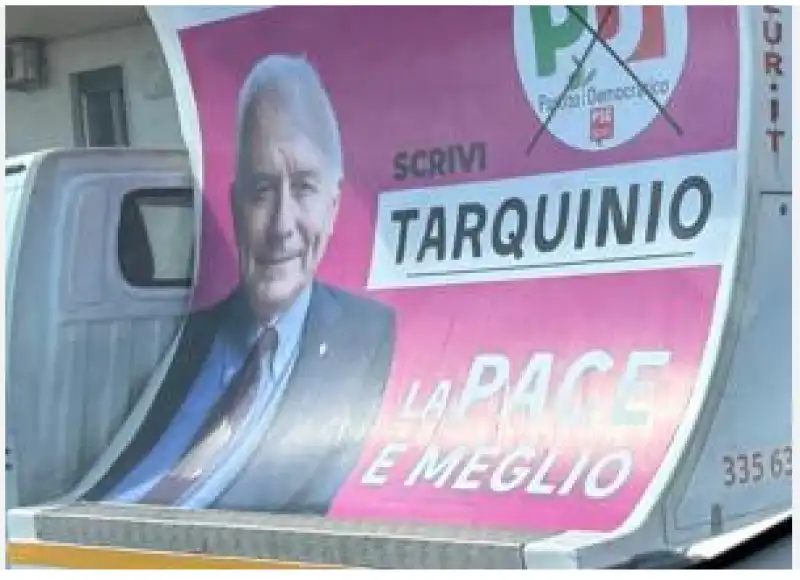 marco tarquinio slogan elettorale