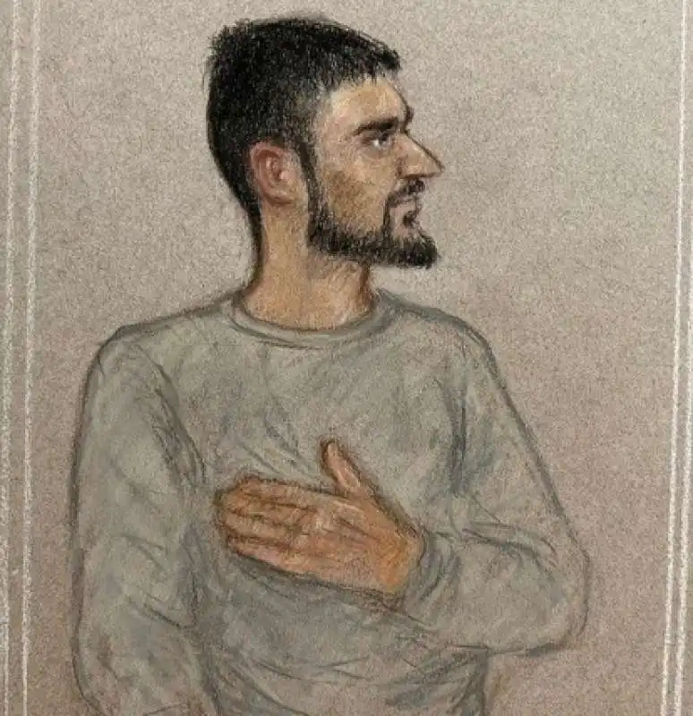 Marcus Arduini Monzo in tribunale - disegno