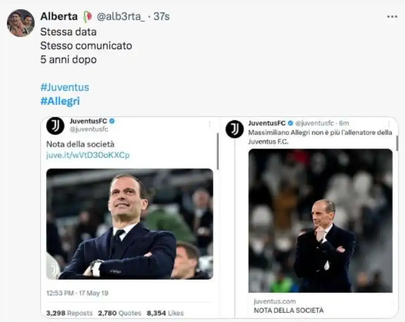 meme sull'esonero di max allegri 8