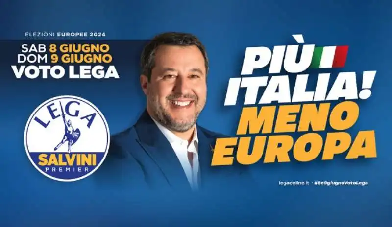 MENO EUROPA - MANIFESTO ELETTORALE DELLA LEGA PER LE EUROPEE