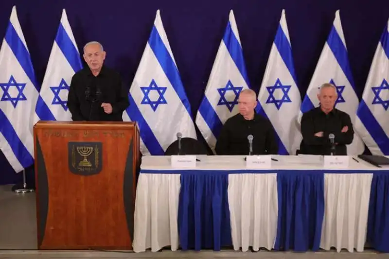 Netanyahu  Benny Gantz Yoav Gallant