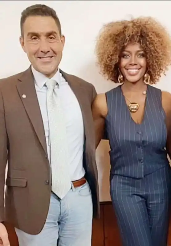 roberto vannacci con sylvie lubamba 