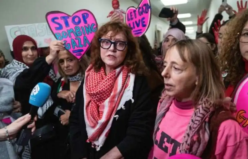 susan sarandon alle proteste pro palestina 1