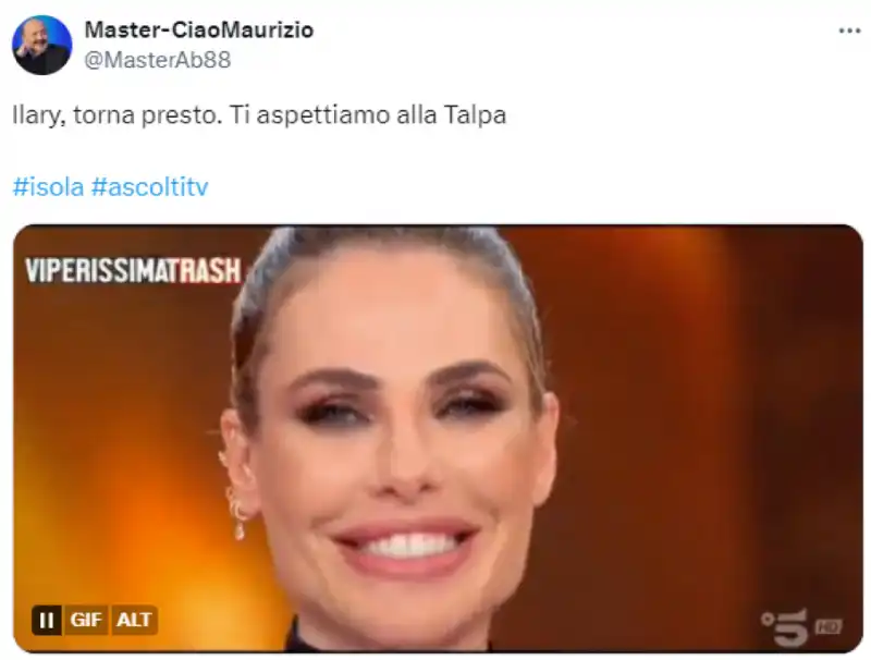 tweet isola dei famosi 4