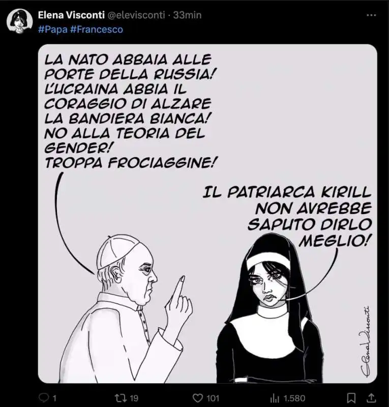 tweet su papa francesco e la frociaggine nei seminari   1