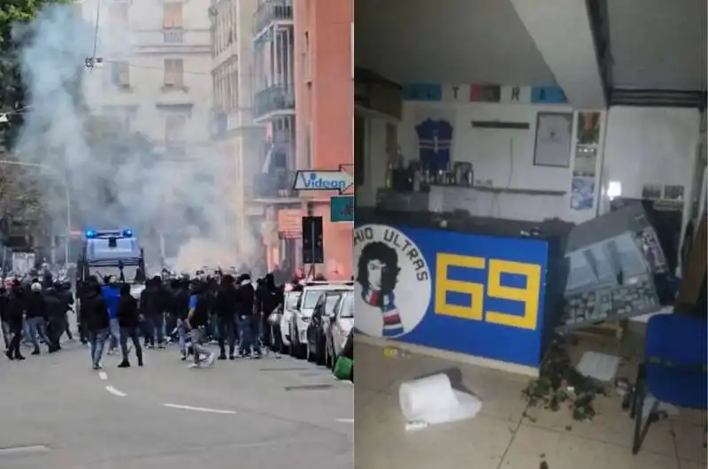 ultras genoa devastano club della sampdoria. 2