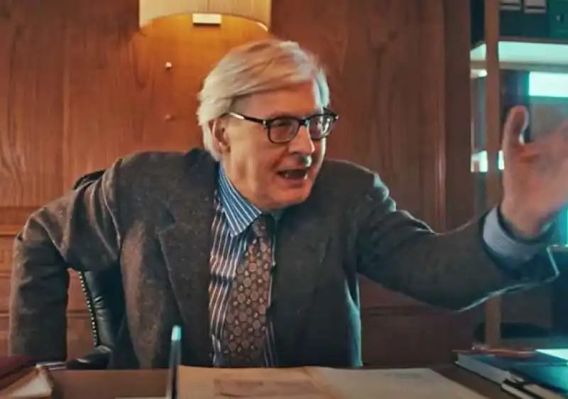 vittorio sgarbi nel video miu miu di tony effe