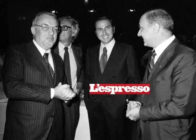 FRANCO DI BELLA, BARBIELLINI AMIDEI E BERLUSCONI