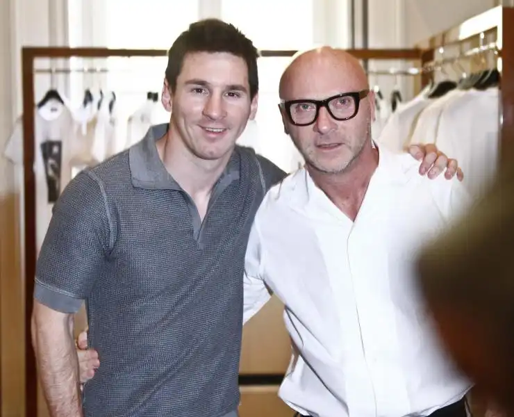 LEO MESSI CON DOMENICO DOLCE FOTO LAPRESSE 