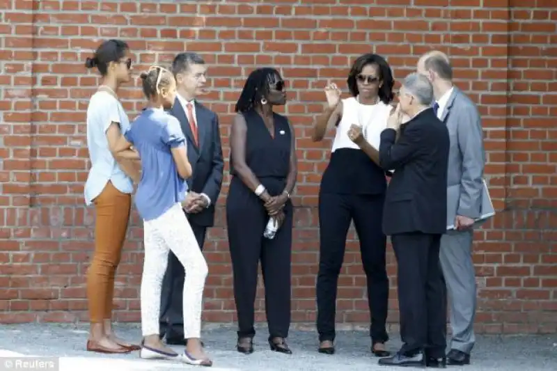 MICHELLE OBAMA E LE FIGLIE A BERLINO 