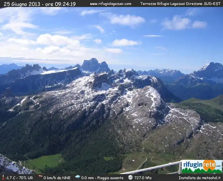 NEVE SULLE DOLOMITI IL VENTICINQUE GIUGNO 