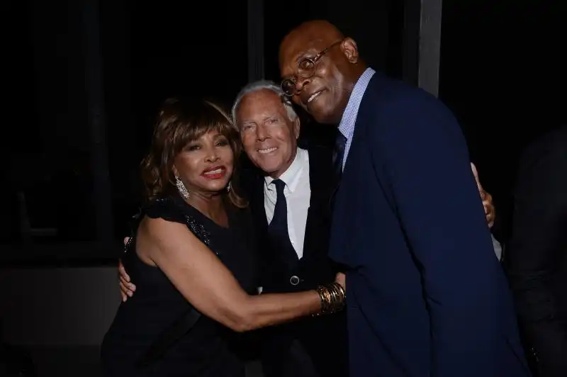 Tina Turner Giorgio Armani Samuel L Jackson 