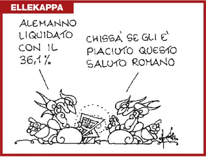 VIGNETTA ELLEKAPPA DA REPUBBLICA SALUTO ROMANO ALEMANNO 