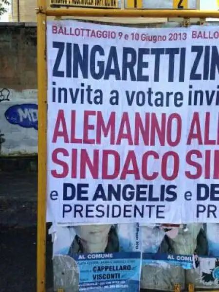 ZINGARETTI INVITA A VOTARE ALEMANNO