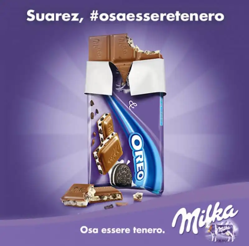 italia uruguay milka approfitta del morso di suarez