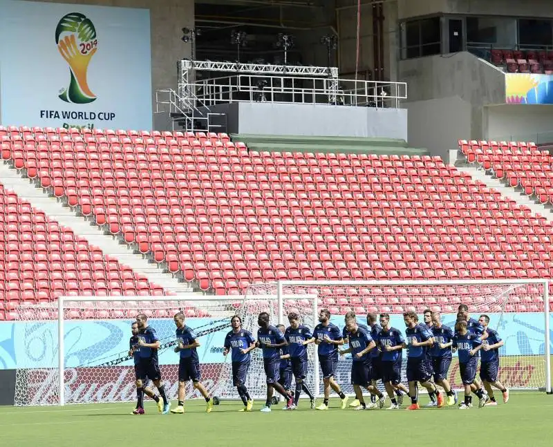 nazionale italiana in allenamento