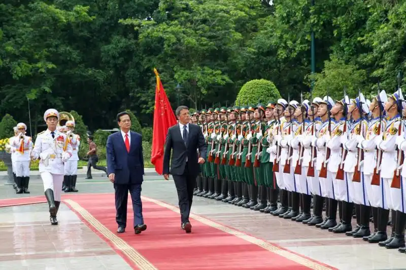 renzi in vietnam con il premier nguyen tan dung