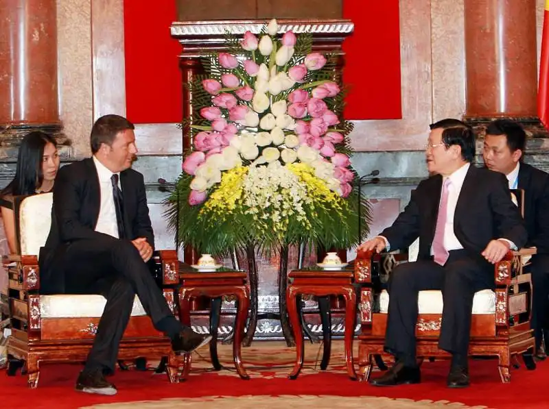 renzi in vietnam con il presidente truong tan sang