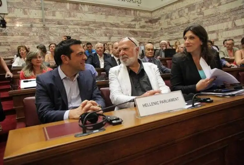 Alexis Tsipras, Eric Toussaint et Zoe Konstantopoulou