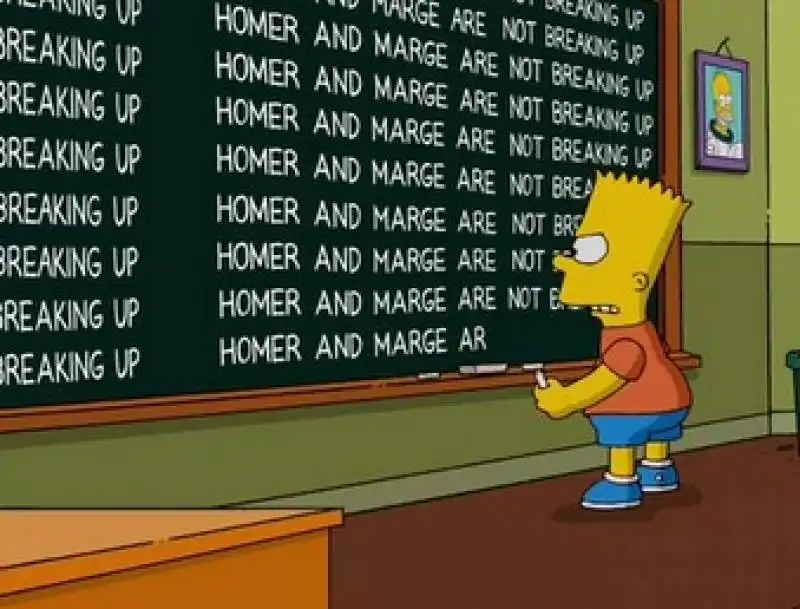 bart simpson homer e marge non si separano