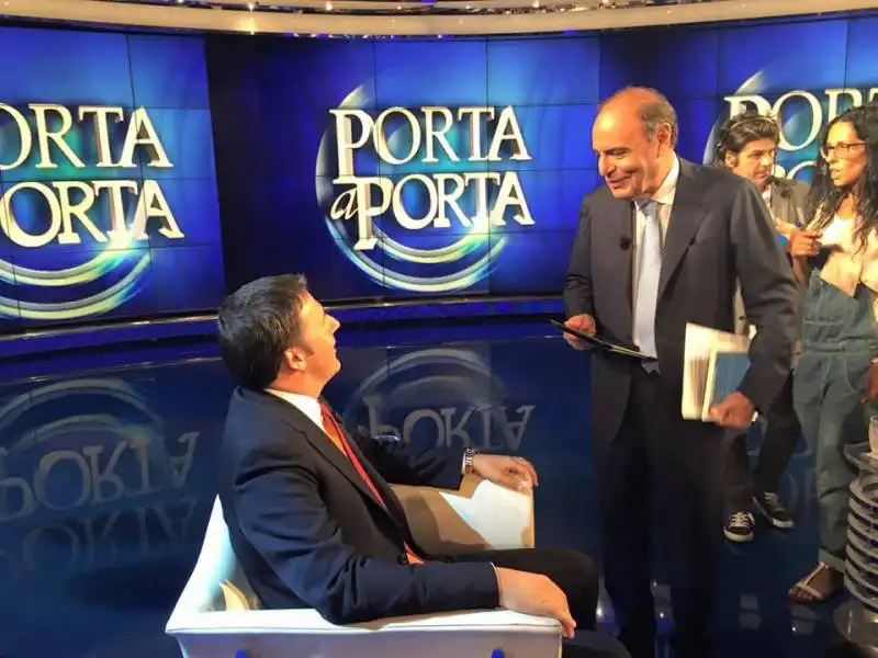 bruno vespa con matteo renzi