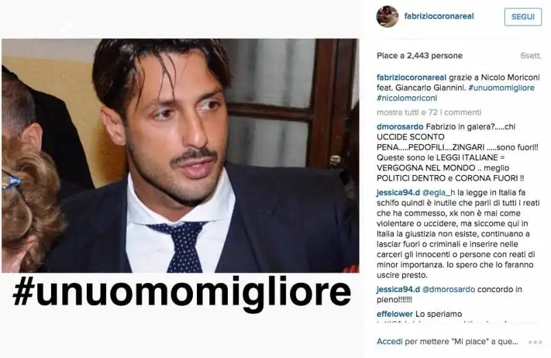 fabrizio corona dopo la scarcerazione  1