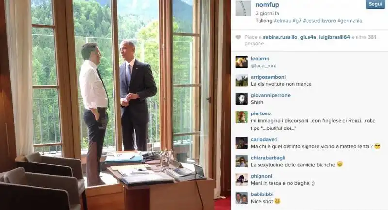 filippo sensi pubblica foto di obama e renzi sigaretta o caramella