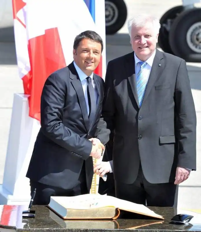 g7 in germania   matteo renzi e horst seehofer