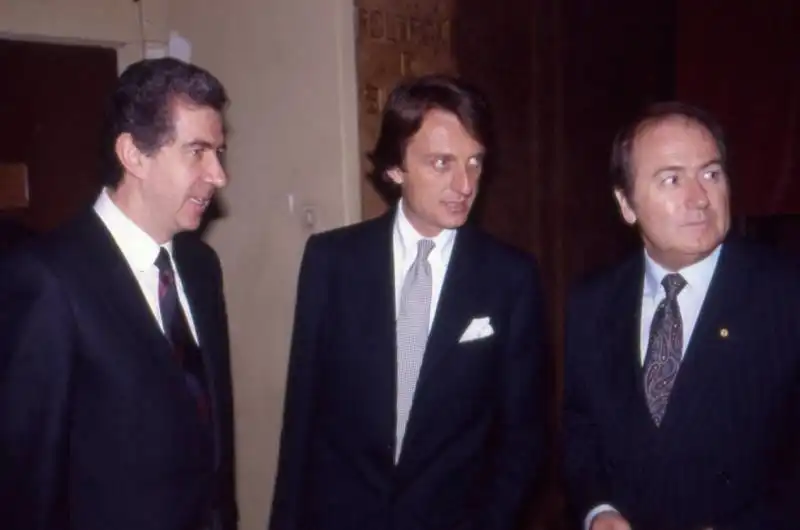 GIUBILO MONTEZEMOLO BLATTER FOTO DI MARCELLINO RADOGNA 1988