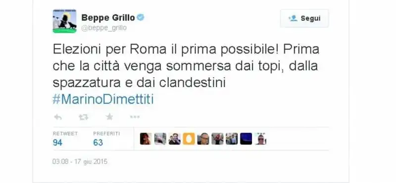 GRILLO TWEET