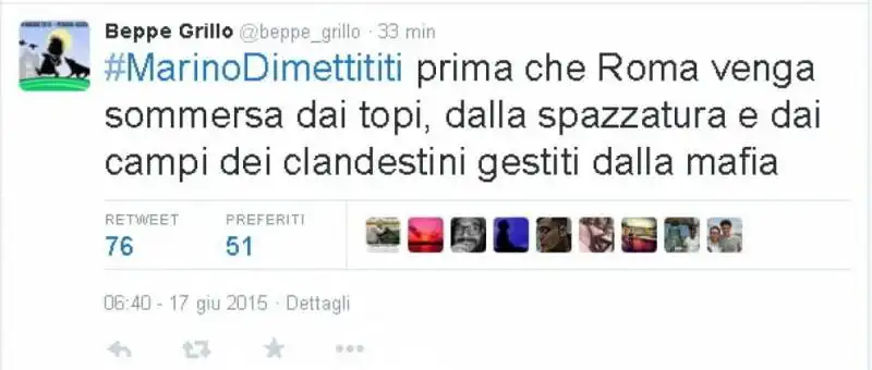 GRILLO TWEET CORRETTO