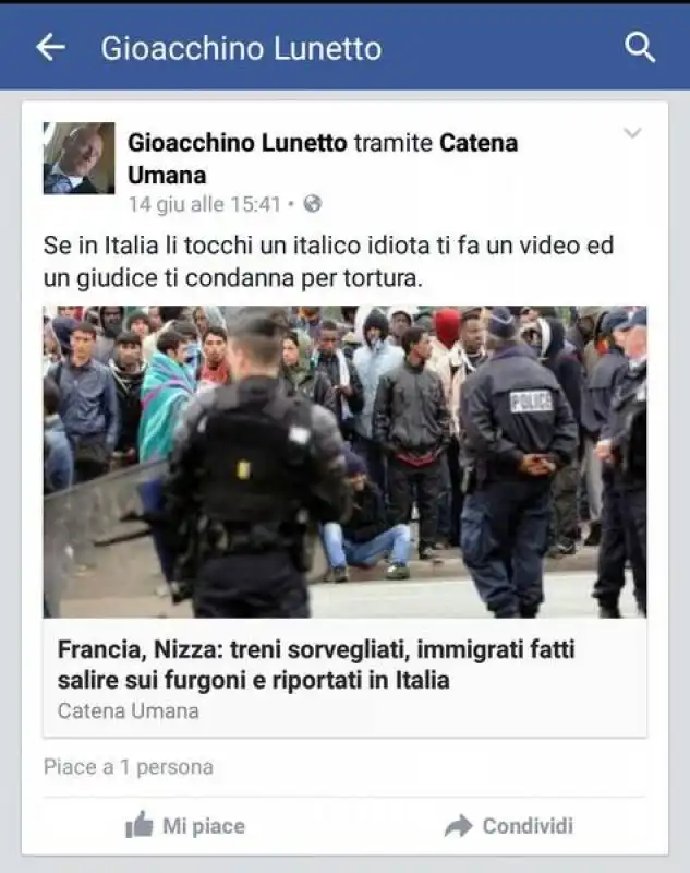 i post su facebook di gioacchino lunetto dirigente di polizia ferroviaria  5