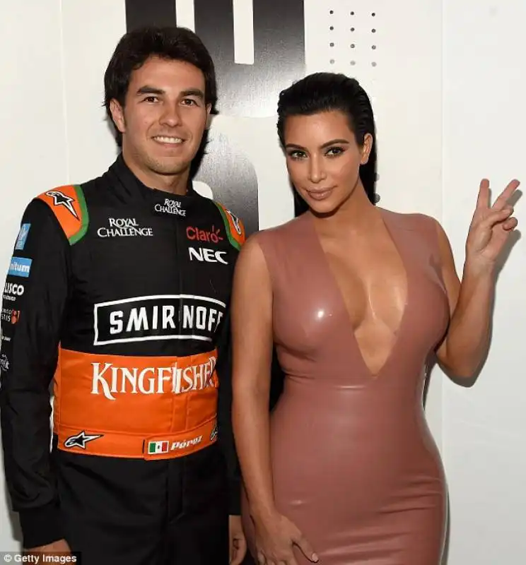 kim kardashian e il pilota sergio perez