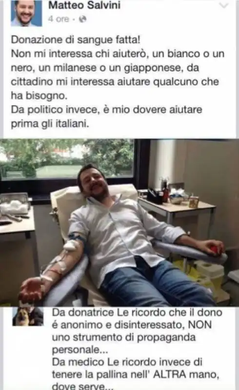 matteo salvini cazziato dal medico