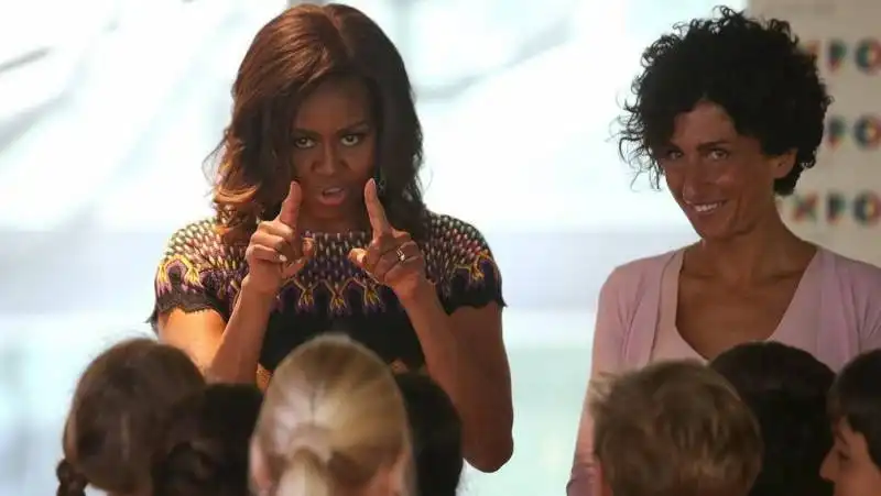 michelle obama con agnese renzi a milano  3