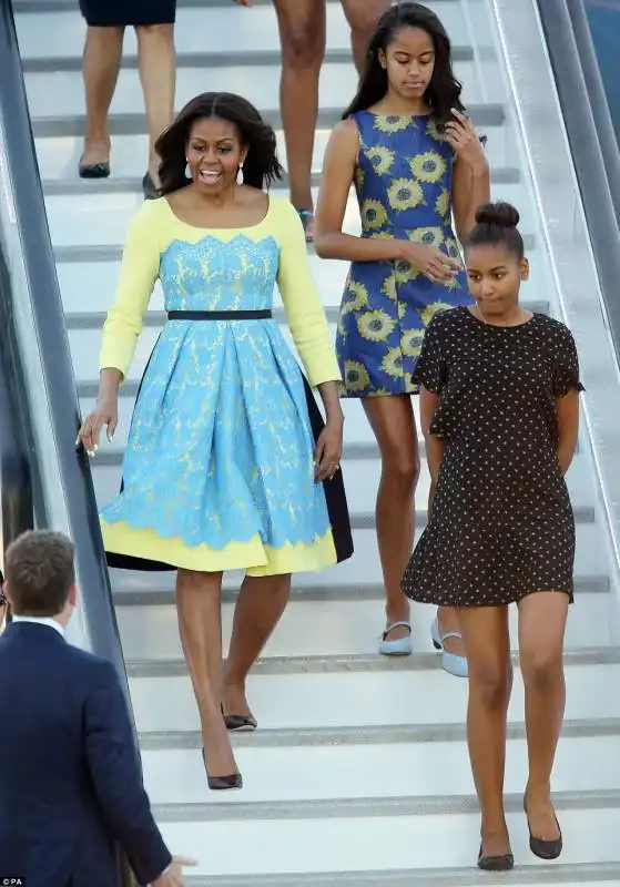 michelle obama con malia e sasha