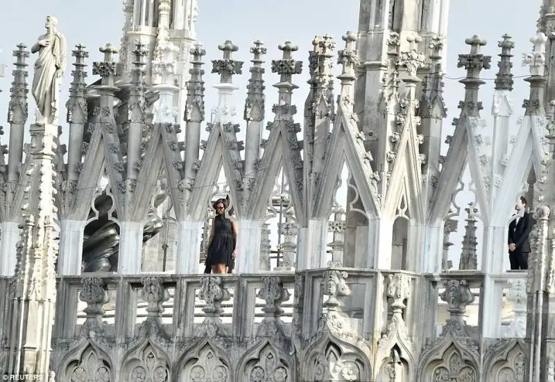 michelle obama sul duomo di milano