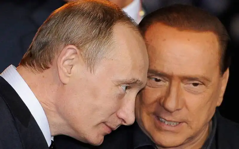 PUTIN BERLUSCONI FIUMICINO