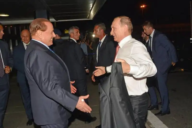 PUTIN BERLUSCONI FIUMICINO