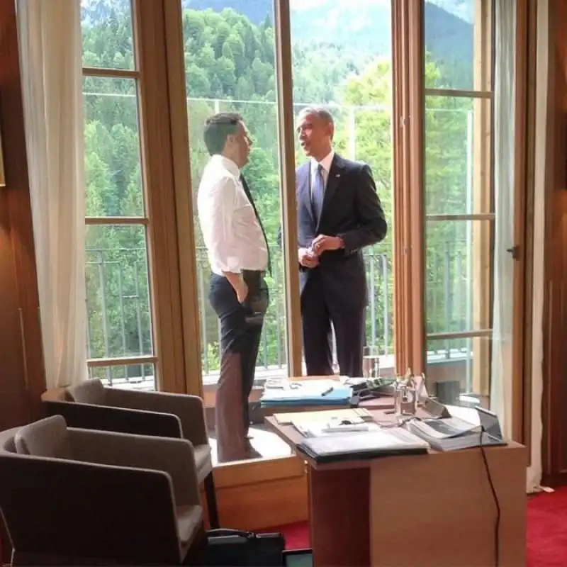 renzi e obama fotografati da filippo sensi