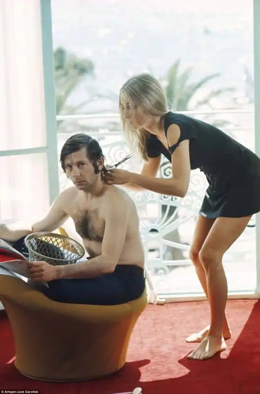 sharon tate e roman polanski, cannes 1968