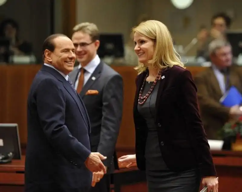 silvio berlusconi e helle thorning schmidt 