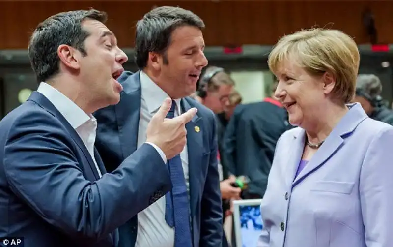 tsipras renzi e merkel