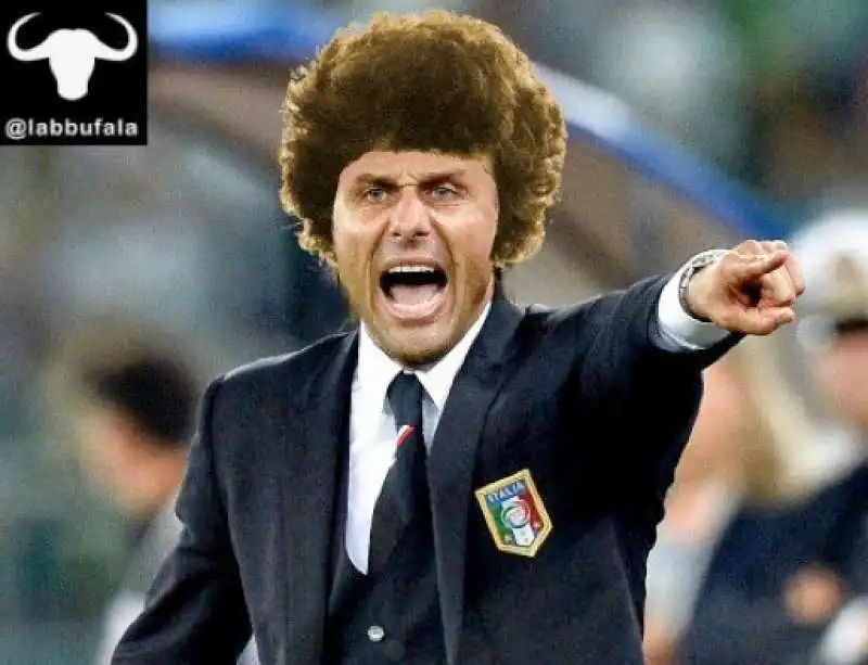 antonio conte ha apprezzato i capelli di fellaini