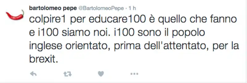 BARTOLOMEO PEPE TWEET