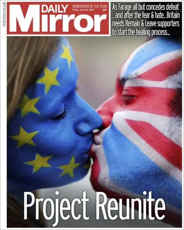 BREXIT - LE COPERTINE DEI GIORNALI