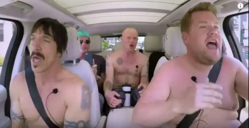 carpool karaoke james corden red hot chili peppers  8