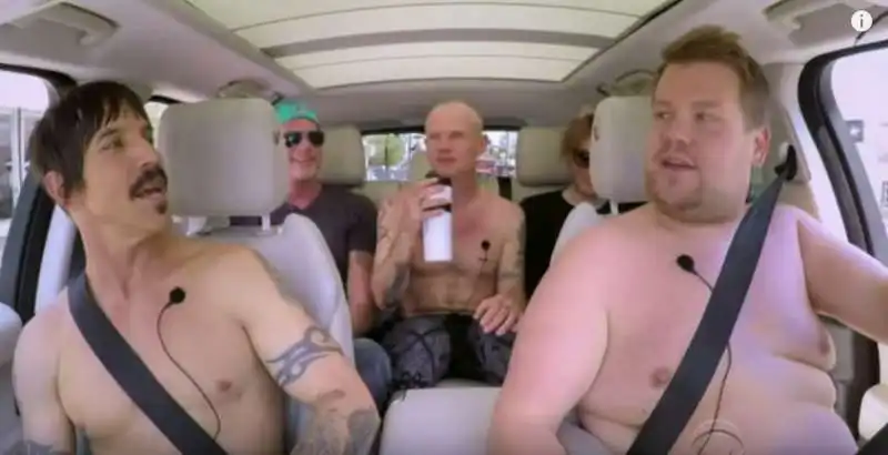 carpool karaoke james corden red hot chili peppers  9