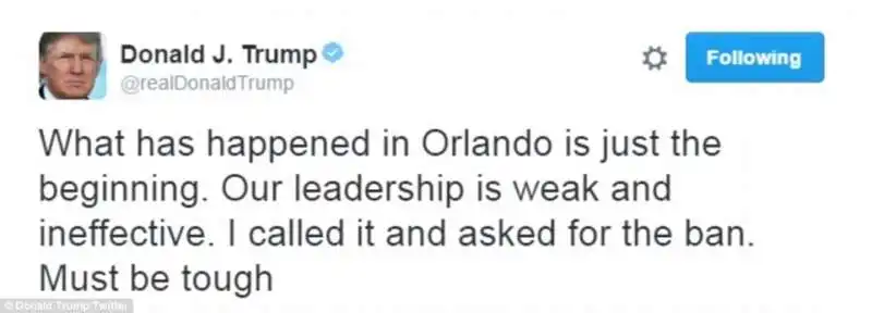 donald trump sulla strage di orlando